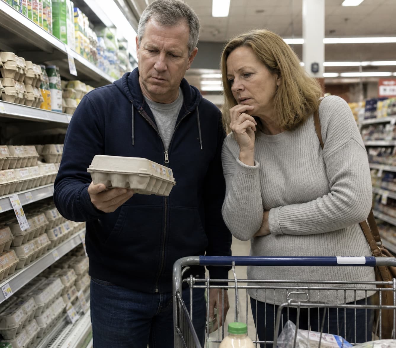 Calculating every grocery purchase while struggling financially